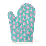 Cute Pink Llama Pattern Print Single Oven Mitt