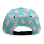 Cute Pink Llama Pattern Print Snapback Cap