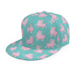 Cute Pink Llama Pattern Print Snapback Cap