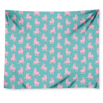 Cute Pink Llama Pattern Print Tapestry