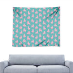 Cute Pink Llama Pattern Print Tapestry