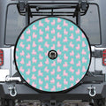 Cute Pink Llama Pattern Print Tire Cover With Camera Hole