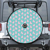 Cute Pink Llama Pattern Print Tire Cover With Camera Hole