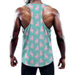 Cute Pink Llama Pattern Print Training Tank Top