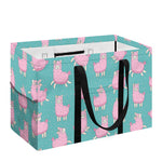 Cute Pink Llama Pattern Print Utility Tote Bag