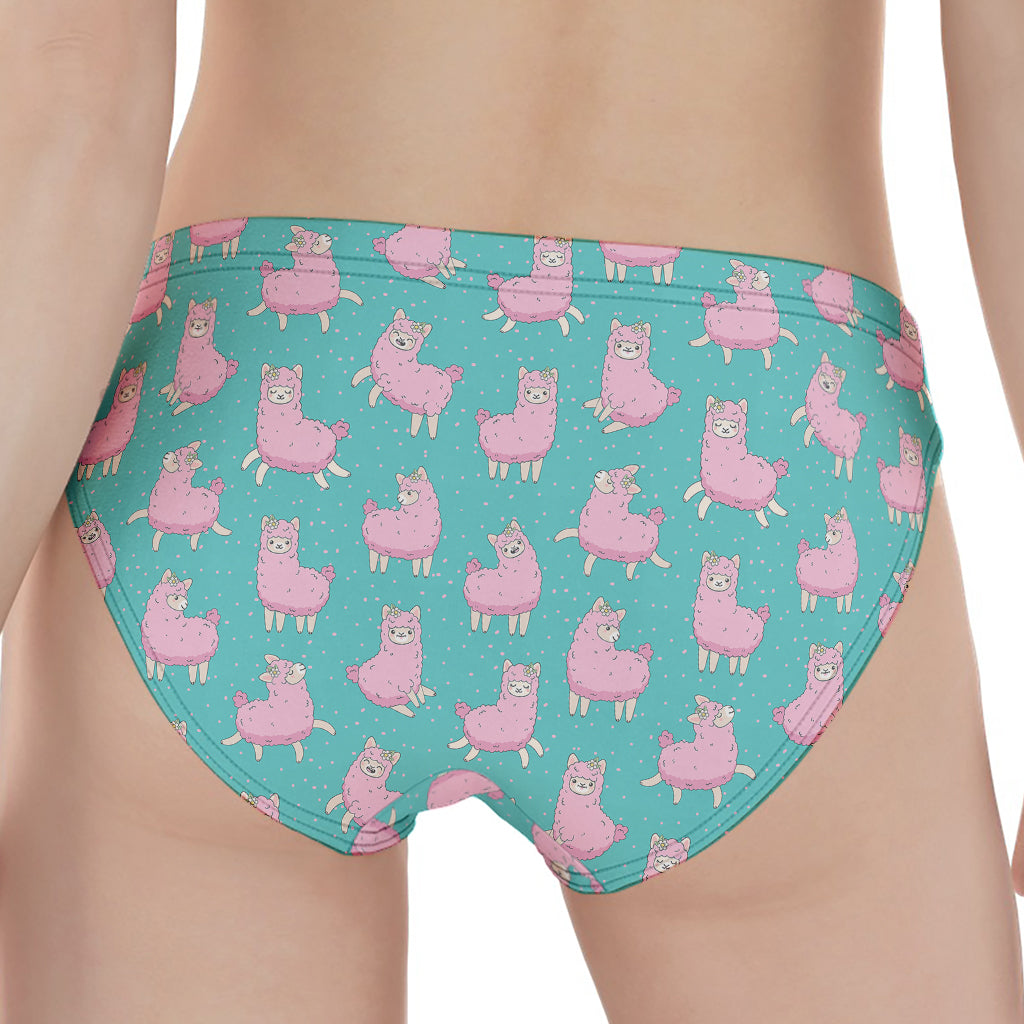 Cute Pink Llama Pattern Print Women's Panties