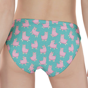 Cute Pink Llama Pattern Print Women's Panties