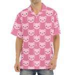 Cute Pink Pig Pattern Print Aloha Shirt