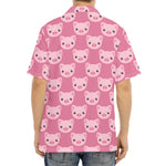 Cute Pink Pig Pattern Print Aloha Shirt
