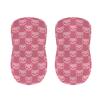 Cute Pink Pig Pattern Print Bar Stool Covers