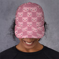Cute Pink Pig Pattern Print Baseball Cap