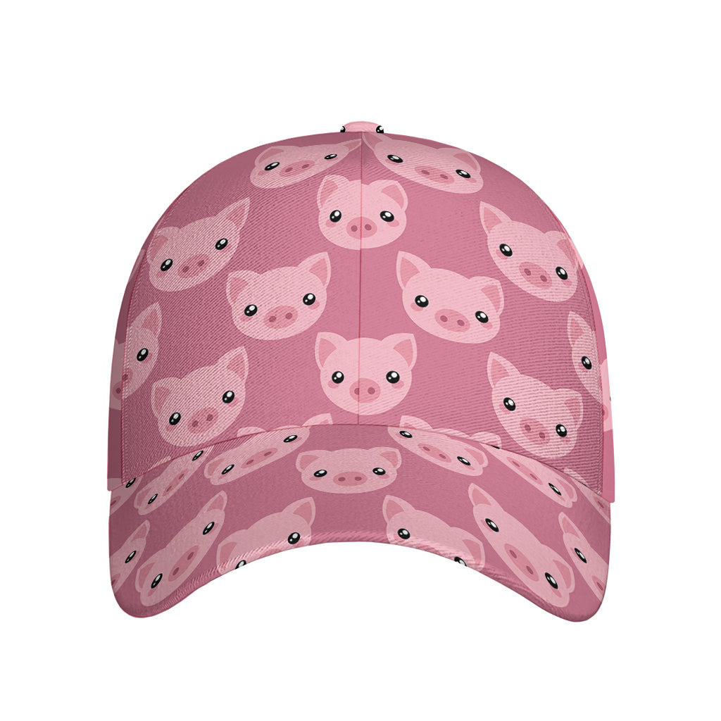 Cute Pink Pig Pattern Print Baseball Cap