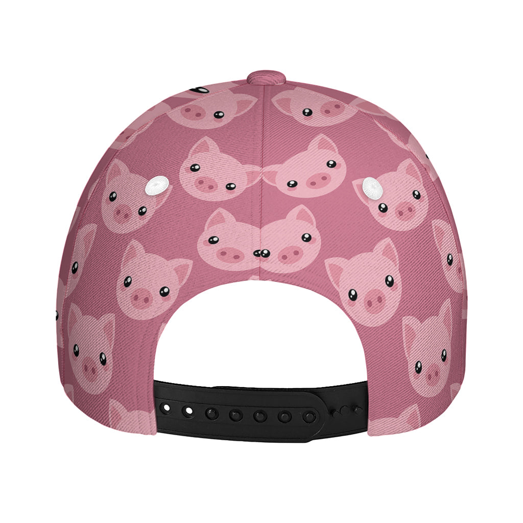 Cute Pink Pig Pattern Print Baseball Cap