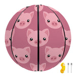 Cute Pink Pig Pattern Print Basketball