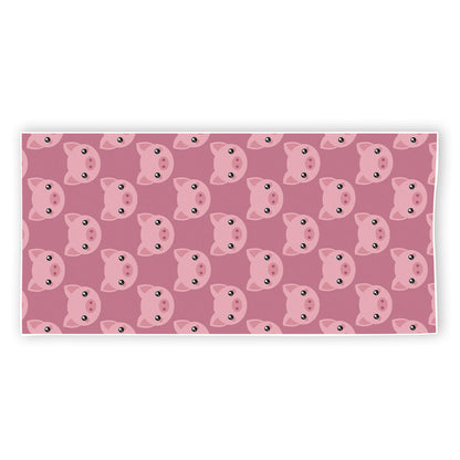 Cute Pink Pig Pattern Print Beach Towel