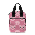 Cute Pink Pig Pattern Print Bible Tote Bag