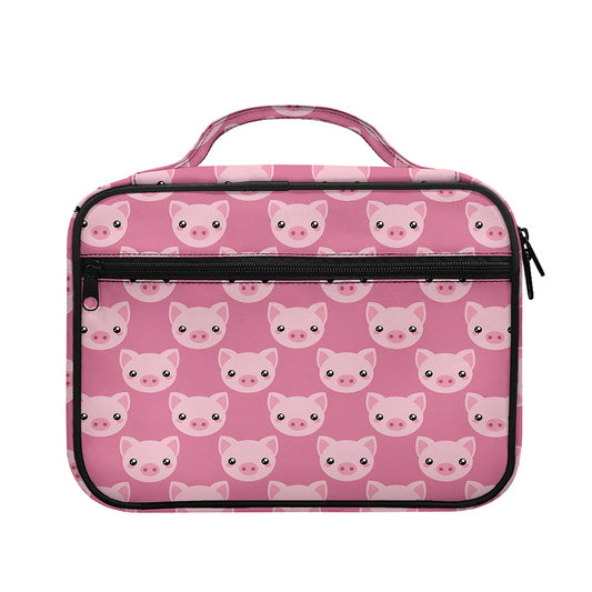 Cute Pink Pig Pattern Print Briefcase Bible Bag