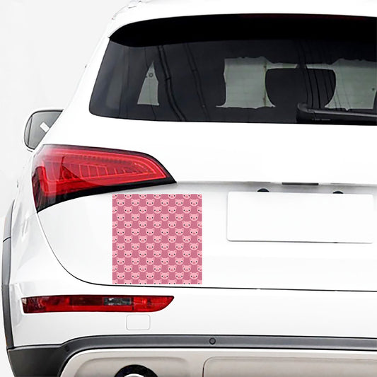 Cute Pink Pig Pattern Print Car Sticker