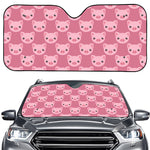 Cute Pink Pig Pattern Print Car Windshield Sun Shade