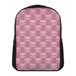 Cute Pink Pig Pattern Print Casual Backpack