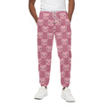 Cute Pink Pig Pattern Print Cotton Sweatpants