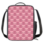 Cute Pink Pig Pattern Print Crossbody Lunch Bag