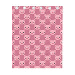 Cute Pink Pig Pattern Print Curtain