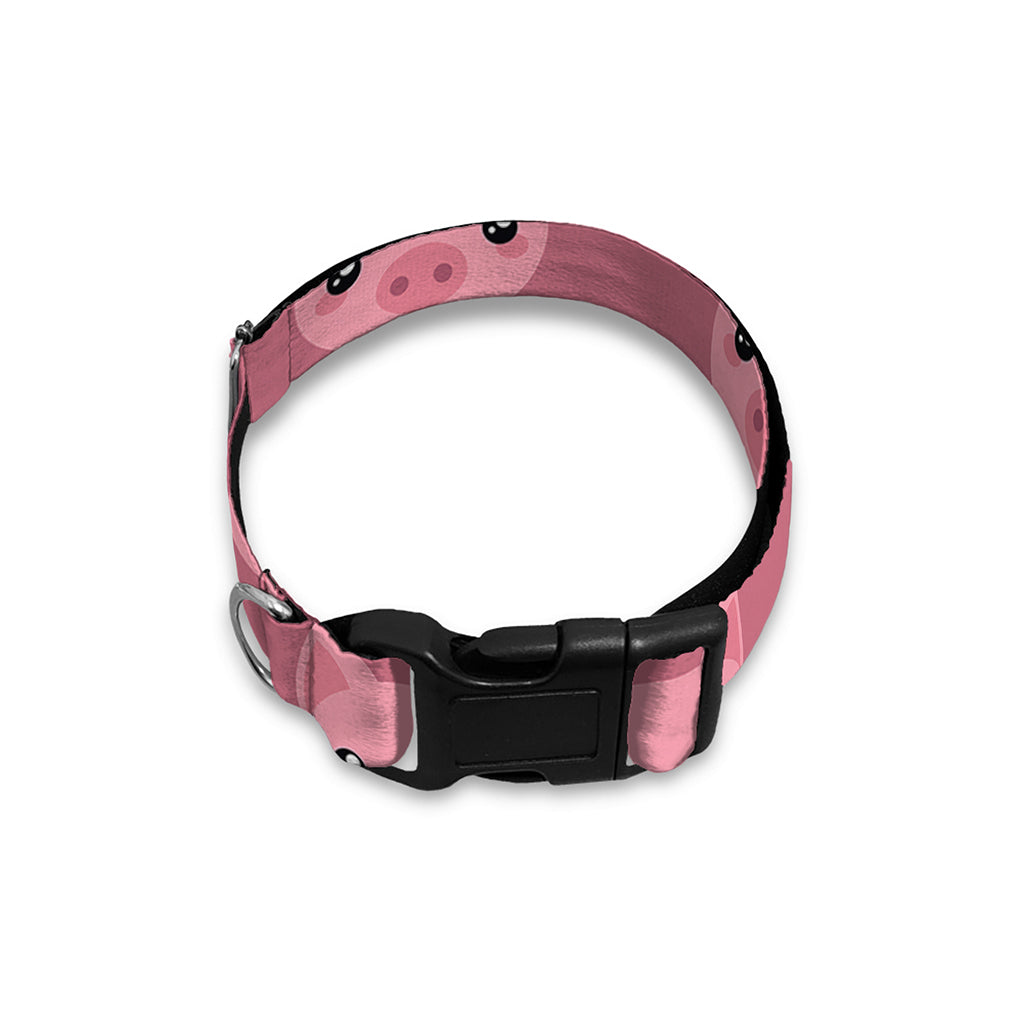 Cute Pink Pig Pattern Print Dog Collar