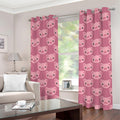 Cute Pink Pig Pattern Print Grommet Curtains