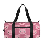 Cute Pink Pig Pattern Print Gym Bag