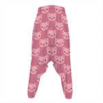 Cute Pink Pig Pattern Print Hammer Pants