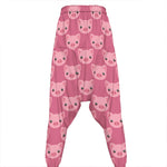 Cute Pink Pig Pattern Print Hammer Pants