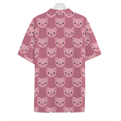 Cute Pink Pig Pattern Print Hawaiian Shirt