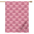 Cute Pink Pig Pattern Print House Flag