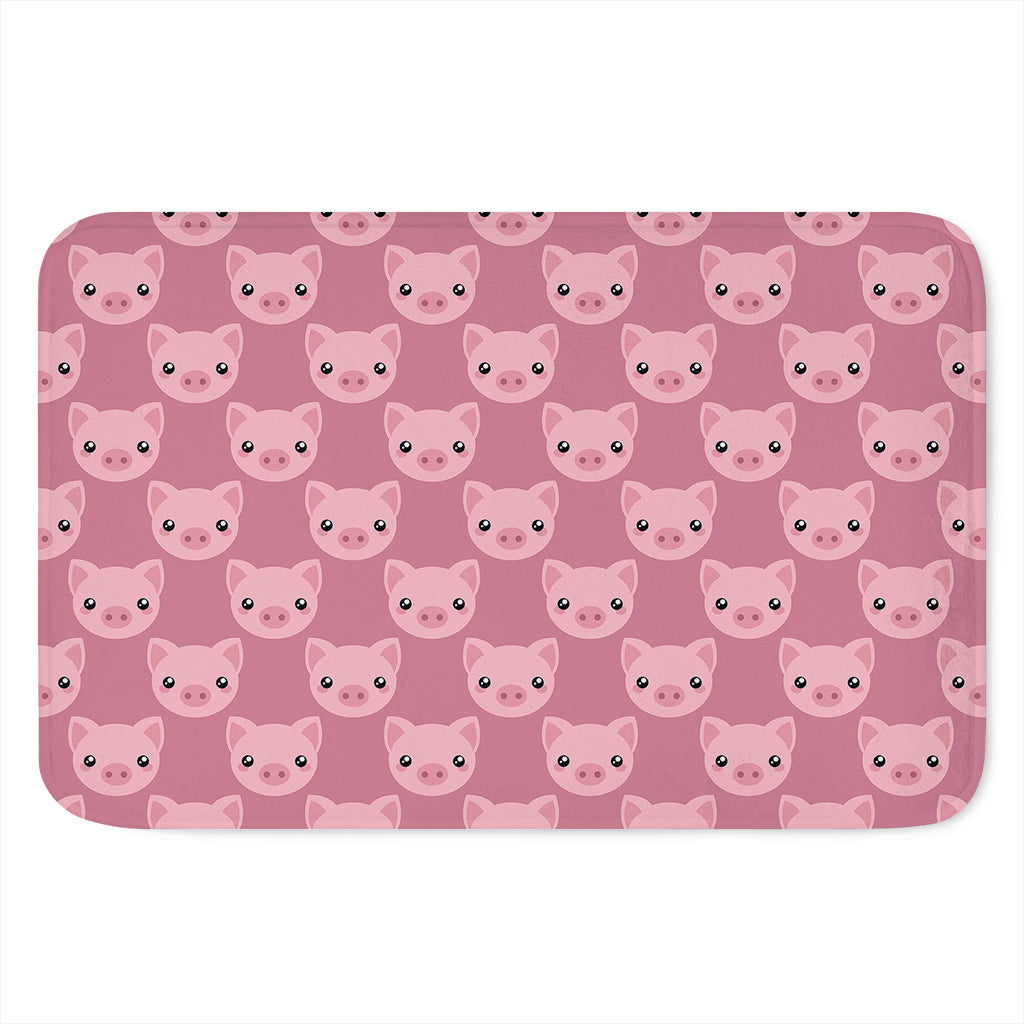 Cute Pink Pig Pattern Print Indoor Door Mat