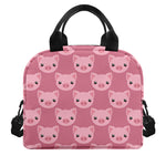 Cute Pink Pig Pattern Print Insulated Lunch Bag