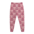 Cute Pink Pig Pattern Print Jogger Pants
