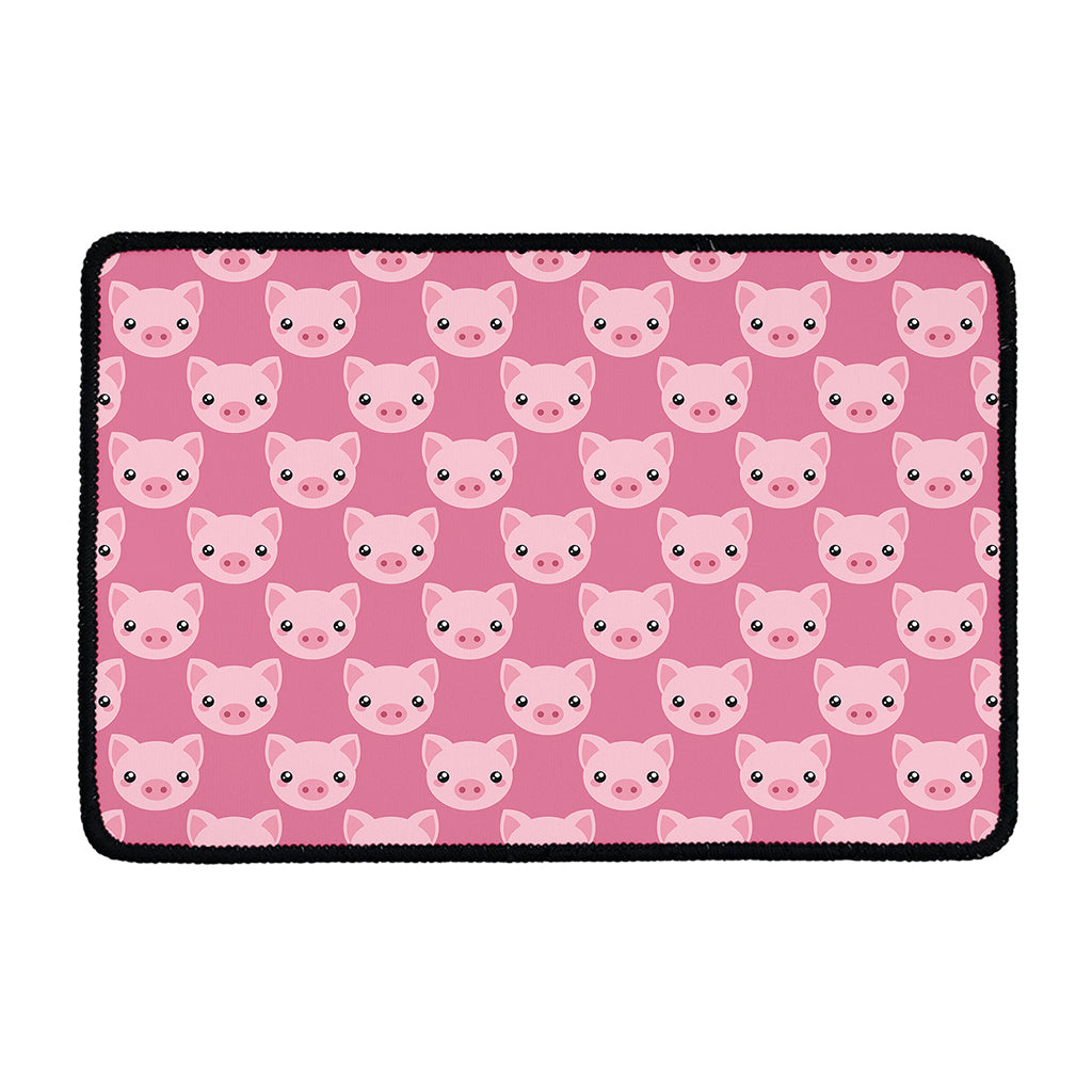 Cute Pink Pig Pattern Print Kitchen Mat
