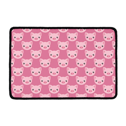 Cute Pink Pig Pattern Print Kitchen Mat