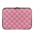 Cute Pink Pig Pattern Print Laptop Sleeve