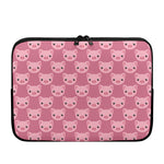 Cute Pink Pig Pattern Print Laptop Sleeve