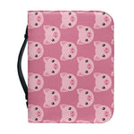 Cute Pink Pig Pattern Print Leather Bible Cover