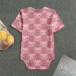 Cute Pink Pig Pattern Print Men's Bodysuit