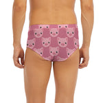 Cute Pink Pig Pattern Print Men's Briefs