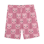 Cute Pink Pig Pattern Print Men's Sports Shorts