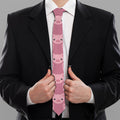 Cute Pink Pig Pattern Print Necktie