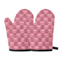 Cute Pink Pig Pattern Print Oven Mitts