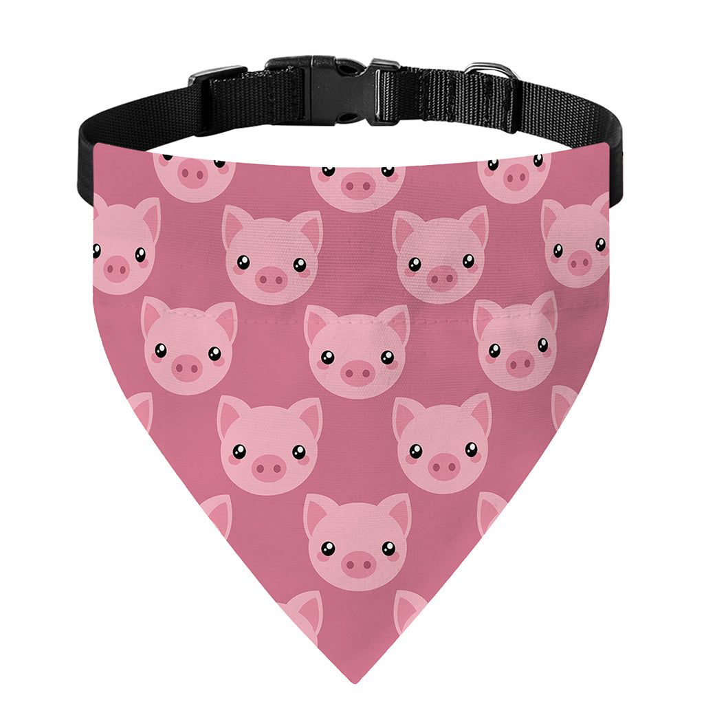 Cute Pink Pig Pattern Print Over The Collar Dog Bandana