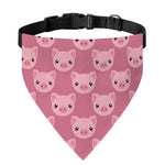 Cute Pink Pig Pattern Print Over The Collar Dog Bandana