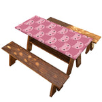 Cute Pink Pig Pattern Print Picnic Table Cover